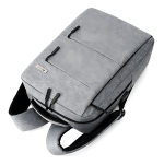 Mochila Laptop De Hombre O Mujer Para Notebook Color Gris Diseño De La Tela Gris - Imagen 4