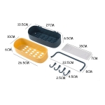 Soporte Estante Organizador Baño Cocina Repisa Con Ganchos - Imagen 12