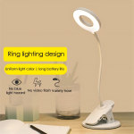 Lampara Led Con Pinza Para Escritorio Flexible Recargable Estructura Blanco Pantalla Blanco - Imagen 4