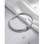 Pulsera Brazalete Rígida Ovalado Con Circón Moderno - Imagen 6