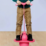 Juguete Salta Salta Estilo Trampolin Infantil Con Inflador Color Rosa Chicle - Imagen 2