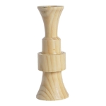 Porta Vela De Madera Soporte Candelabro Decoración 16 Cm - Imagen 2