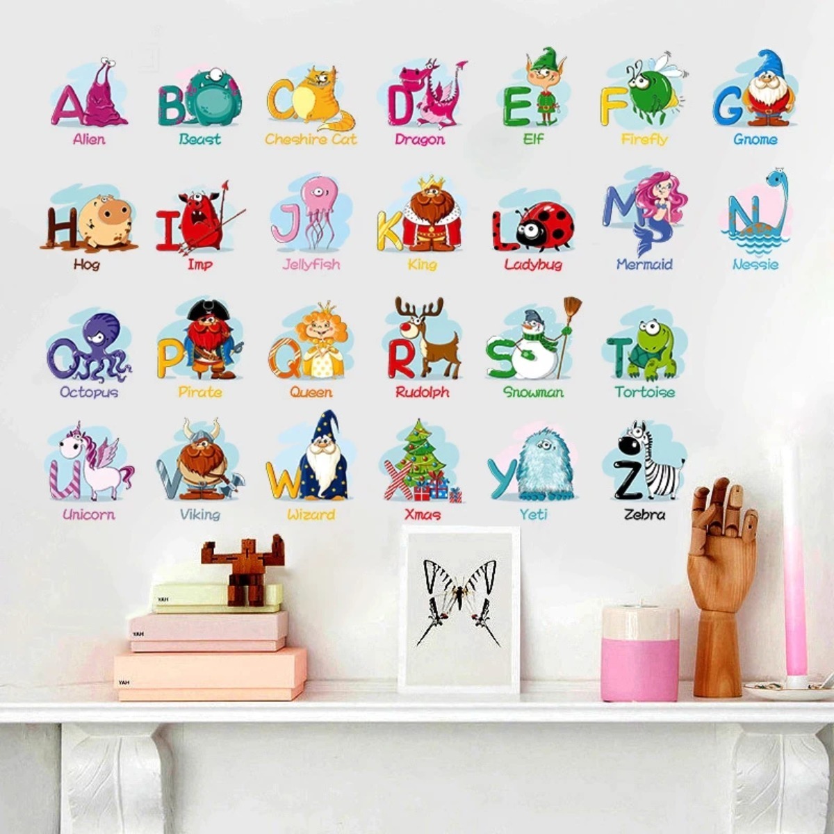 D_673750-MLU49534597307_032022-F.jpg Vinilo Decorativo De Pared Infantil Alfabeto - En Ingles - Imagen 1
