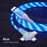 Cable Carga Usb Led Para Apple + Usb-c + Micro Usb - Imagen 10
