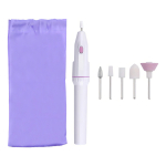 Torno Para Uñas Cabezales Pedicura Manicura Esmalte Color Blanco - Imagen 2