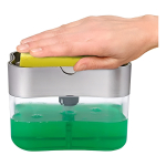 Soporte + Esponja Lava Platos Dispensador Detergente Jabón - Imagen 6