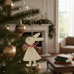 Adorno Colgante Conejo Madera Árbol Navidad Pascuas - Imagen 15