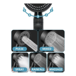 Ducha Telefono Baño Duchero Lluvero 5 Niveles De Fuerza - Imagen 3