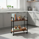 Carrito Organizador De Madera Con Ruedas Para Cocina Hogar - Imagen 6