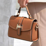 Cartera Bandolera En Cuero Pu Estilo Retro Moderno Hebilla - Imagen 4