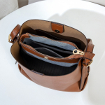 Bolso Cartera Dama Lisa Minimalista Gran Capacidad Cuero Pu - Imagen 8