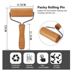 Rodillo Para Amasar Madera Pasteleria Utensilio Cocina - Imagen 5