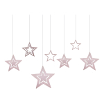 Set X 7 Estrellas Metalizadas Decoracion Cumpleaños Fiestas - Imagen 6