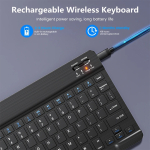Teclado Ultra Delgado Bluetooth Recargable Window Ios Andoid - Imagen 4