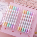 Pack X 6 Marcadores Resaltadores Doble Punta + Estuche - Imagen 5