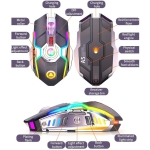 Mouse Juego Inalámbrico Recargable E-sport Game Rgb Ergonomi - Imagen 9
