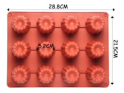 Molde Silicona 12 Mini Budin Flan Donas -40º A 230º - Imagen 3