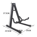 Soporte De Guitarra Plegable De Metal Color Negro - Imagen 6