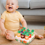 Juguete Sensorial De Encastre Montessori Zanahoria Bebes Color Crema - Imagen 2
