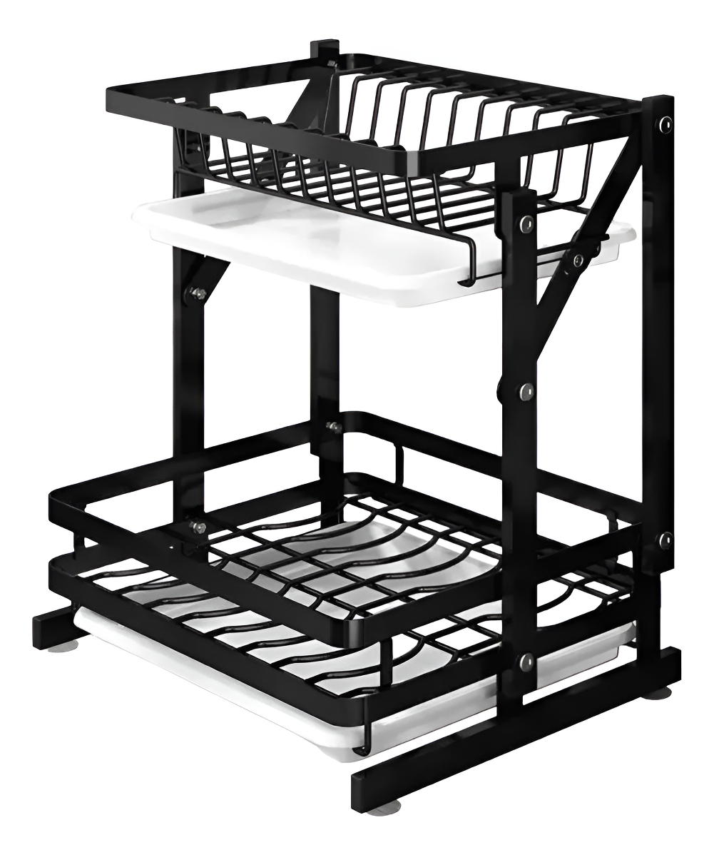 D_685577-MLU88105437359_072025-F.jpg Seca Platos Escurridor Plegable Acero Inoxidable 2 Niveles - Imagen 1