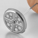 Cafetera Manual Embolo Prensa Francesa Vidrio Y Madera 600ml - Imagen 8