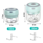 Cortador Triturador Eléctrico Ajo Verduras Recargable 100 Ml - Imagen 3