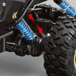 Auto A Control Remoto Camionta Monster Truck 6 Ruedas Color Negro - Imagen 6