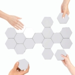 Lampara Touch Moderna Hexagonal Led Original Decoracion Hoga - Imagen 3