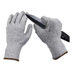 Guantes Anticorte Seguridad Trabajo Cocina Manualidades Color Gris Talle L - Imagen 3