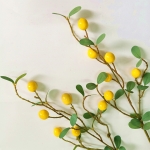 Plantas Artificiales Decorativas Rama De 6 Frutos Limonero - Imagen 3