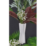 Florero Centro De Mesa Ceramica Mate - Estrella 21cm Color Blanco - Imagen 2