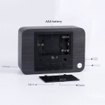 Reloj Digital Madera Usb Despertador Temperatura Fecha - Imagen 17