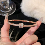 Pulsera Brazalete Rígida Ovalado Con Circón Moderno - Imagen 5