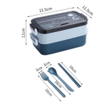 Lunchera Vianda Con Cubiertos Pote Alimentos Dos Pisos - Imagen 4