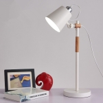 Lampara De Escritorio Portatil Nordica Con Madera Lectura - Imagen 9