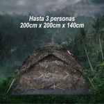 Carpa Moderna Plegable Autoarmable - Para 3 Personas 2m X 2m - Imagen 4