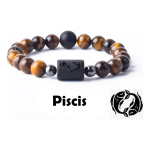 Pulsera De Piedras Naturales Signos Zodiacales Ojo De Tigre - Imagen 50