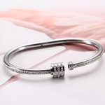 Pulsera Brazalete Rígida Ovalado Con Circón Moderno - Imagen 9