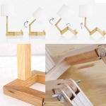 Lampara De Escritorio Portatil Persona Articulable En Madera - Imagen 6