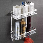 Organizador Ducha Doble Estante Baño Inoxidable Aluminio - Imagen 6