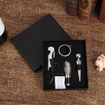 Set Para Vinos 4 Piezas De Metal Estuche Sacacorchos Cocina - Imagen 2