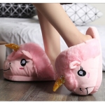 Pantuflas Unicornio Unisex Pantuflas De Animales Invierno - Imagen 2