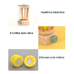 Juego Simulación Licuadora De Madera Con Frutas Para Cortar - Imagen 7