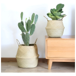 Cesto Multiuso Tipo Mimbre Canasto Fibra Natural 20x22cm - Imagen 2