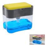 Soporte + Esponja Lava Platos Dispensador Detergente Jabón - Imagen 4