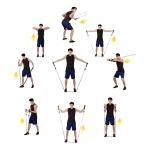 Set 5 Bandas Elástica Resistencia De Varios Colores + Bolso - Imagen 3