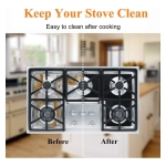 Set X4 Protectores De Hornalla Anafes Cocina Fibra Carbono - Imagen 7