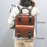 Mochila Bolso Retro Vintage Doble Bolsillo Gran Capacidad - Imagen 4