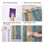 Papel Adhesivo Madera Pintada Tapiz Decorativo - Imagen 7