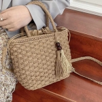 Bolso Cartera Vintage Tejido A Mano Veraniego - Imagen 11